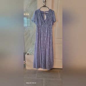 Anthropologie Blue Maxi Dress